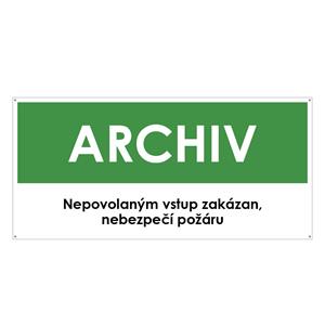 ARCHIV, zelená, plast s dírami 2 mm 190x90 mm