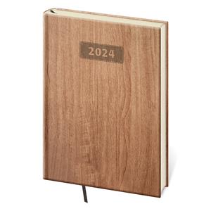 Denný diár A5 2024 Wood - svetlo hnedá