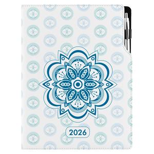 Diár DESIGN denný A4 2026 - Mandala modrá