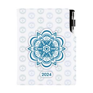 Diár DESIGN denný A5 2024 poľský - Mandala modrý