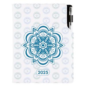 Diár DESIGN denný A5 2025 český - Mandala modrá