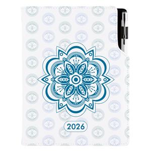 Diár DESIGN denný A5 2026 slovenský - Mandala modrá