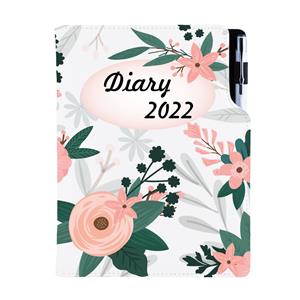 Diár DESIGN denný B6 2022 poľský - Kvety