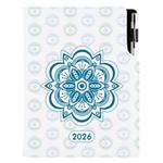 Diár DESIGN denný B6 2026 - Mandala modrá