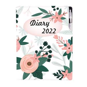 Diár DESIGN týždenný A4 2022 poľský - Kvety