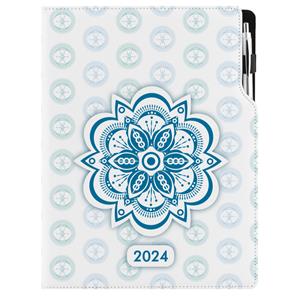 Diár DESIGN týždenný A4 2024 poľský - Mandala modrý