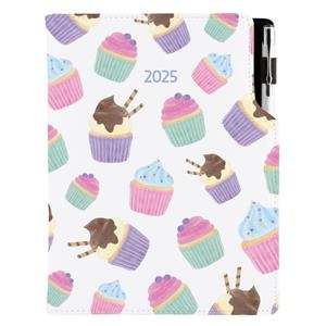 Diár DESIGN týždenný A5 2025 český - Cupcake