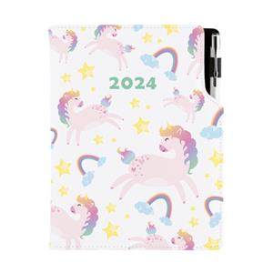 Diár DESIGN týždenný B5 2024 poľský - Unicorn