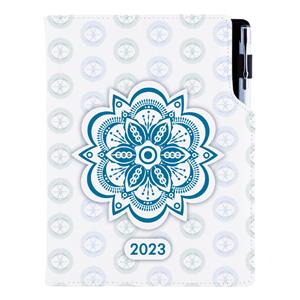 Diár DESIGN týždenný špeciál A5 2023 - Mandala modrý