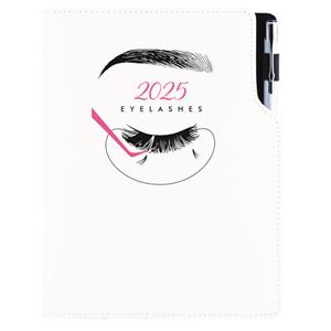 Diár KOZMETICKÝ Eyelashes - DESIGN týždenný A5 2025 český