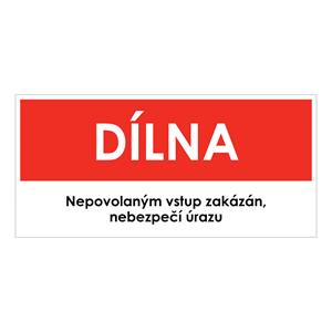 DÍLNA, červená, plast 1 mm 190x90 mm