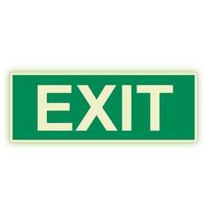 EXIT - fotoluminescencyjny znak, płyta PVC 1 mm 200x75 mm