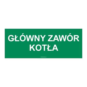 GŁÓWNY ZAWÓR KOTŁA, płyta PVC 2 mm, 210x80 mm