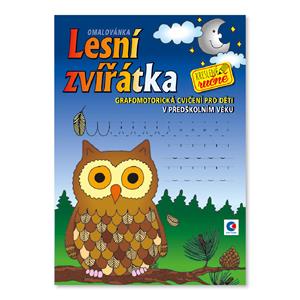 Grafomotorická omalovánka - A4 - Lesní zvířátka