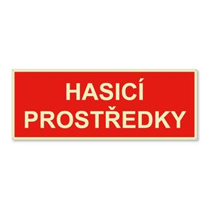 Hasicí prostředky - fotoluminiscenční tabulka s dírkami, plast 2 mm 210x80 mm