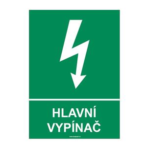 HLAVNÍ VYPÍNAČ, plast 2 mm, A5