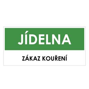 JÍDELNA, zelená, plast 2 mm 190x90 mm