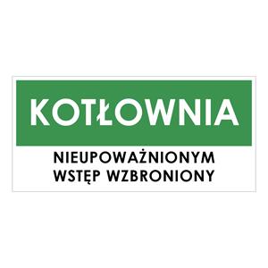 KOTŁOWNIA, zielony - płyta PVC 2 mm 190x90 mm