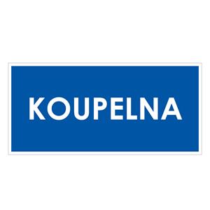 KOUPELNA, modrá, plast 2 mm 190x90 mm