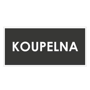 KOUPELNA, šedá, plast 2 mm 190x90 mm