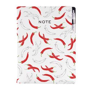 Notes DESIGN A4 bodkovaný - Chilli