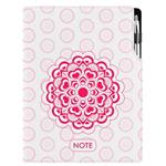 Notes DESIGN A4 bodkovaný - Mandala červený