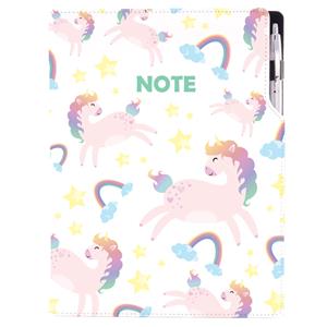 Notes DESIGN A4 bodkovaný - Unicorn