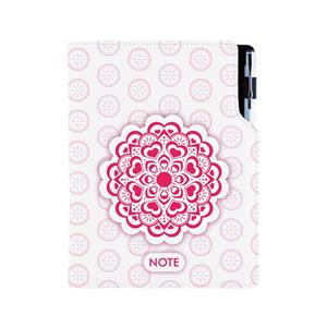 Notes DESIGN A5 bodkovaný - Mandala červený