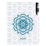 Notes DESIGN B5 bodkovaný - Mandala modrý