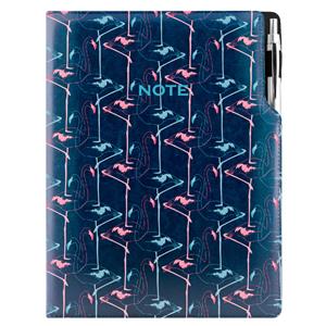 Notes - zápisník DESIGN A4 čistý - modrá - Flamingo