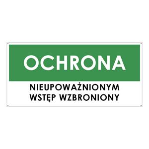 OCHRONA, zielony - płyta PVC 2 mm z dziurkami 190x90 mm