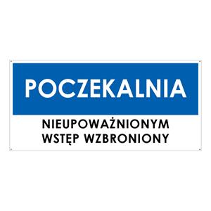 POCZEKALNIA, niebieski - płyta PVC 2 mm z dziurkami 190x90 mm