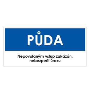 PŮDA, modrá, plast 2 mm 190x90 mm