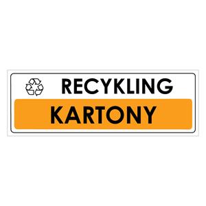 RECYKLING - KARTON, naklejka 290x100 mm