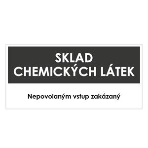 SKLAD CHEMICKÝCH LÁTEK, šedá, plast 1 mm 190x90 mm