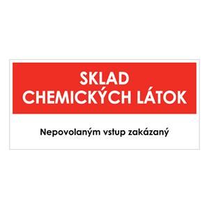 Sklad chemických látok,plast 1mm,190x90mm