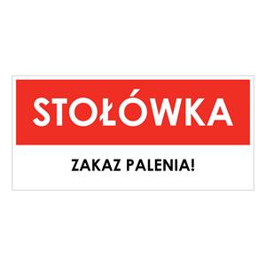 STOŁÓWKA, naklejka 190x90 mm