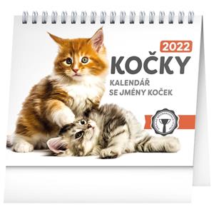 Stolový kalendár 2022 Mačky - s menami mačiek