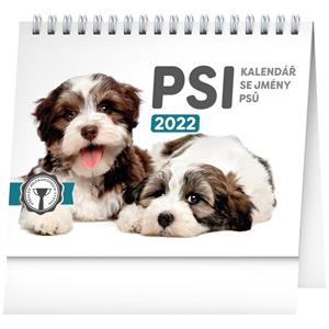 Stolový kalendár 2022 Psy - s menami psov