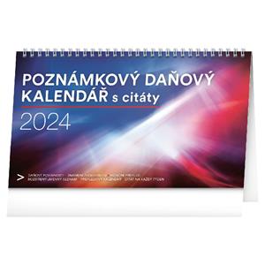 Stolový kalendár 2024 Poznámkový daňový s citátmi