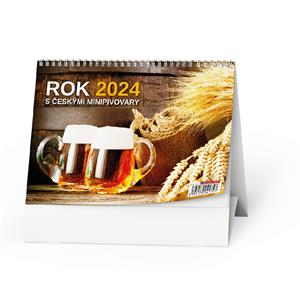 Stolový kalendár 2024 Rok 2024 s českými minipivovary