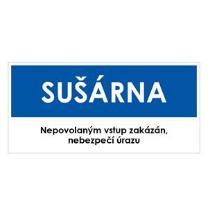 SUŠÁRNA, modrá, plast 1 mm 190x90 mm