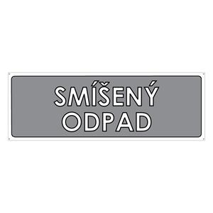 TŘÍDĚNÝ ODPAD - SMÍŠENÝ ODPAD, plast 2 mm s dírkami 290x100 mm