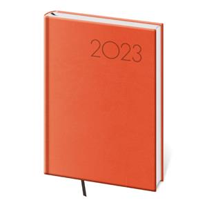 Týždenný diár A5 2023 Print Pop - oranžová