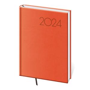 Týždenný diár A5 2024 Print Pop - oranžová