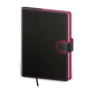 Týždenný diár A5 2025 Flip - antracit/magenta