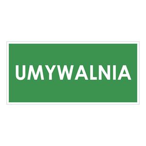 UMYWALNIA, zielony - naklejka 190x90 mm