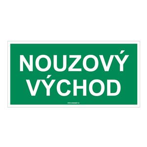 Úniková cesta - bezpečnostní tabulka, plast 1 mm 200x100 mm