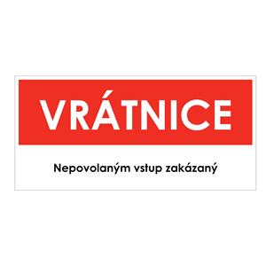 VRÁTNICE, červená, plast 1 mm 190x90 mm