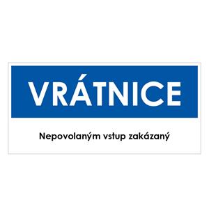 VRÁTNICE, modrá, plast 1 mm 190x90 mm